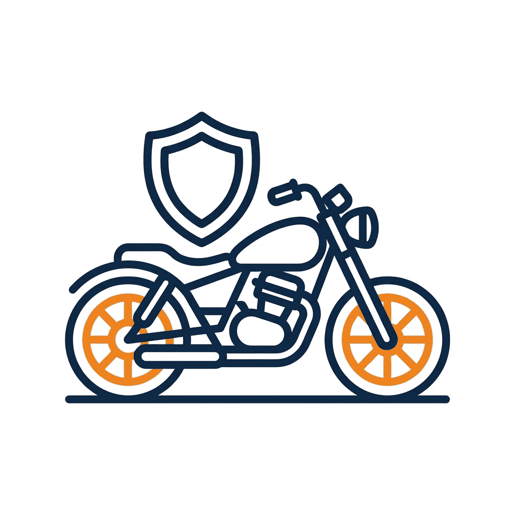 Motorcycle insurance icon