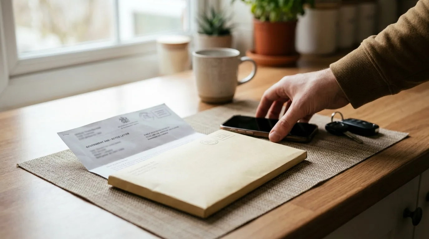 New York DMV insurance-lapse notice letter on a kitchen table — what to do this week