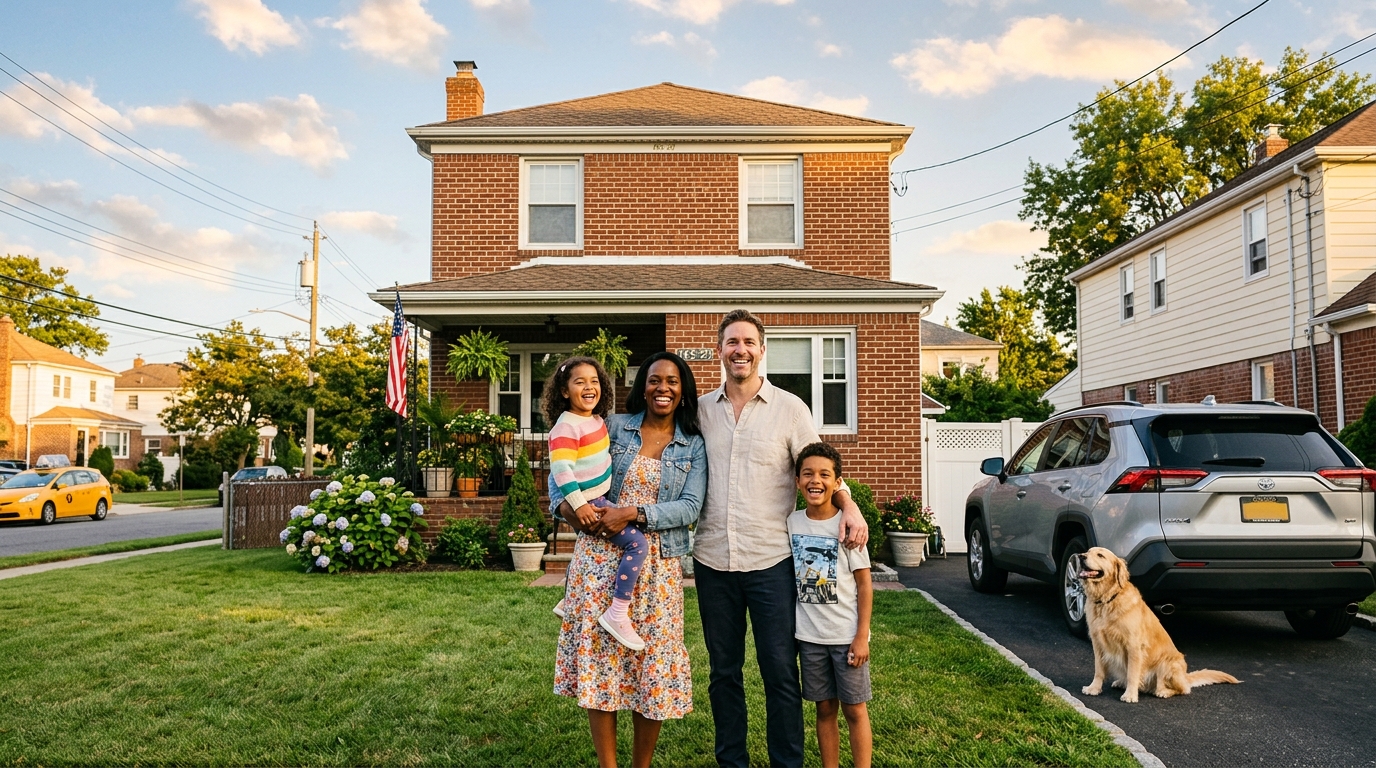 Family with home and car — protected by K&N Insurance