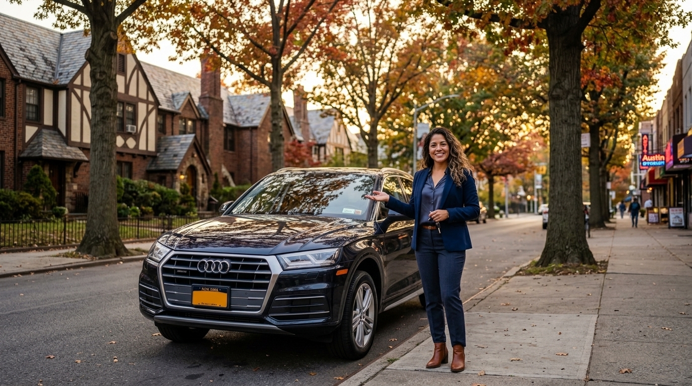 Car insurance in Forest Hills Queens — Tudor houses and tree-lined streets